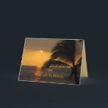 Lynn Hawaiian Happy Birthday Tropical Sunset Karte<br><div class="desc">A beautiful tropical sunset! You can change the text and name to personalize this card.</div>
