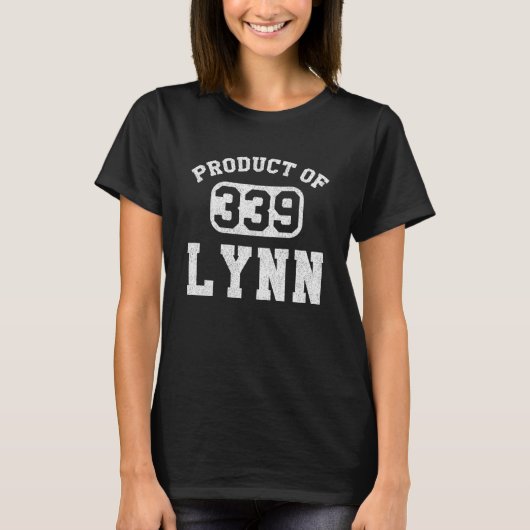 Lynn Massachusetts Vintager Retro-Bereichscode T-Shirt (Vorderseite)