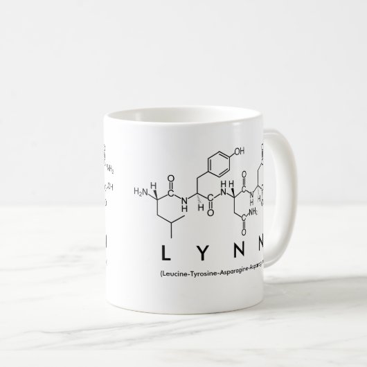 Lynn-Peptidnamen-Tasse Kaffeetasse (VorderseiteRechts)