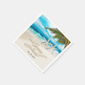 Lynn Starfish Couple FRAGTE FÜR IHRE NAMEN IN SAND Serviette (Ecke)