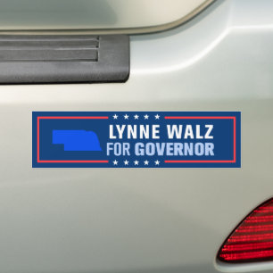 Lynne Walz für die Gouverneurswahl in Nebraska Autoaufkleber