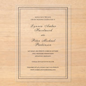 Lynnea Simple Elegant Wedding Save the Date Acryleinladungen (Vorderseite)