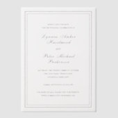 Lynnea Simple Elegant Wedding Save the Date Pergament Einladungen (Vorderseite)