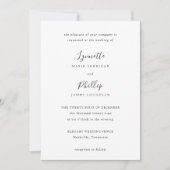 Lynnette Traditional Elegante Wedding Einladung (Vorderseite)