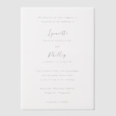 Lynnette Traditional Elegante Wedding Pergament Einladungen (Vorderseite)