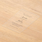 Lynnette Traditional Elegante Wedding Save the Dat Acryleinladungen (Ablage )