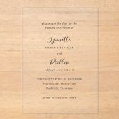 Lynnette Traditional Elegante Wedding Save the Dat Acryleinladungen (Vorderseite)