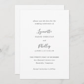 Lynnette Traditional Elegante Wedding Save The Date (Vorne/Hinten)