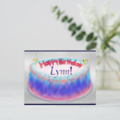 Lynns Geburtstagskarte Postkarte (Stehend Vorderseite)