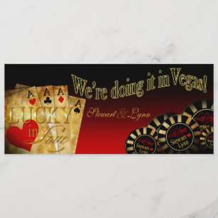 Lynn's METALLIC ICE Las Vegas Deluxe-Hochzeit Einladung
