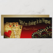 Lynn's METALLIC ICE Las Vegas Deluxe Wedding Einladung (Vorne/Hinten)