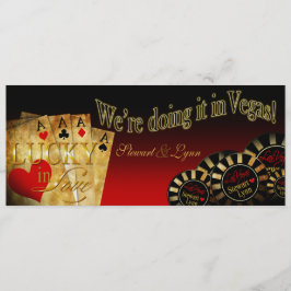Lynn's METALLIC ICE Las Vegas Deluxe Wedding Einladung