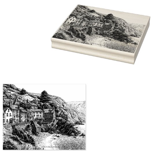 Lynton, Devon England Gummistempel (Stempel)