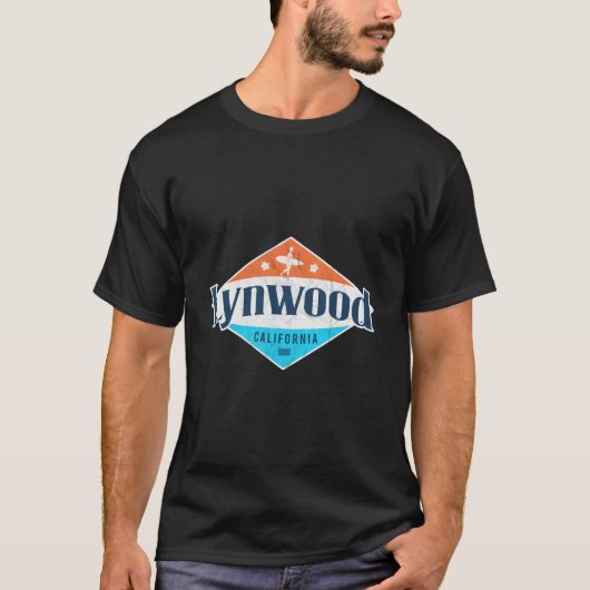 Lynwood California Beach Flag Surf Ca T-Shirt (Vorderseite)