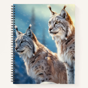 Lynx Animal Wildlife Wilder Wilder Maler Notizblock
