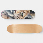 Lynx Aquarellmalerei Skateboard (Horizontal)