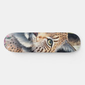 Lynx Aquarellmalerei Skateboard (Horizontal)