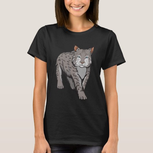 Lynx Art Design Illustration Wildcat Lynx T-Shirt (Vorderseite)