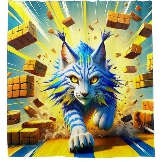 Lynx Artwork Duschvorhang (Vorderseite)