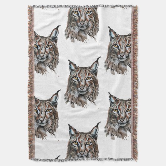 Lynx - Geistier, Totem-Joga-Führer für Wasserfarbe Decke (Vorderseite Vertikal)