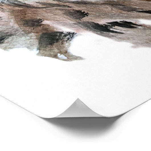 Lynx - Geistier, Totem-Joga-Führer für Wasserfarbe Poster (Ecke)