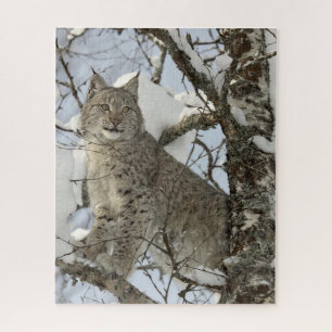 Lynx im Winter-Foto-Puzzle Puzzle