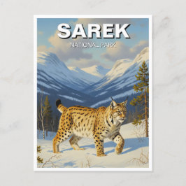 Lynx in Sarek Nationalpark Schweden Reisen Postkarte