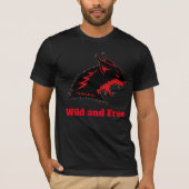 Lynx Kopf Wild und frei T-Shirt (Vorderseite)