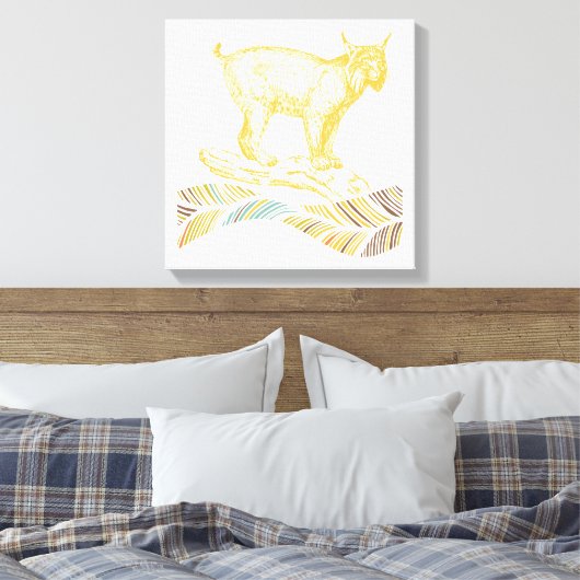 Lynx Leinwanddruck (Insitu (Schlafzimmer))