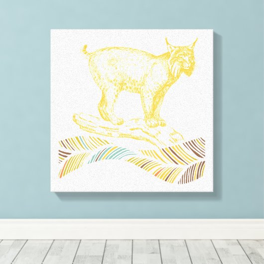 Lynx Leinwanddruck (Insitu (Holzboden))