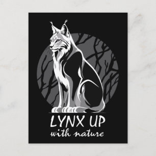 Lynx mit der Natur Postkarte