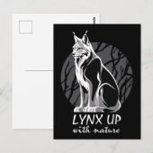 Lynx mit der Natur Postkarte (Vorne/Hinten)
