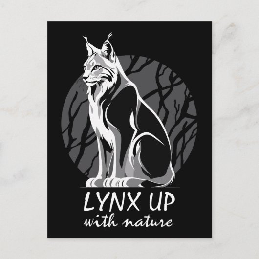Lynx mit der Natur Postkarte (Vorderseite)