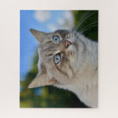 Lynx Point Katze mit blauen Augen Puzzle (Vertikal)