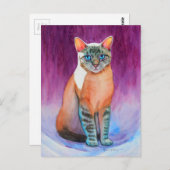 Lynx Point Siamese Cat at at Kitty Angels Postkarte (Vorne/Hinten)