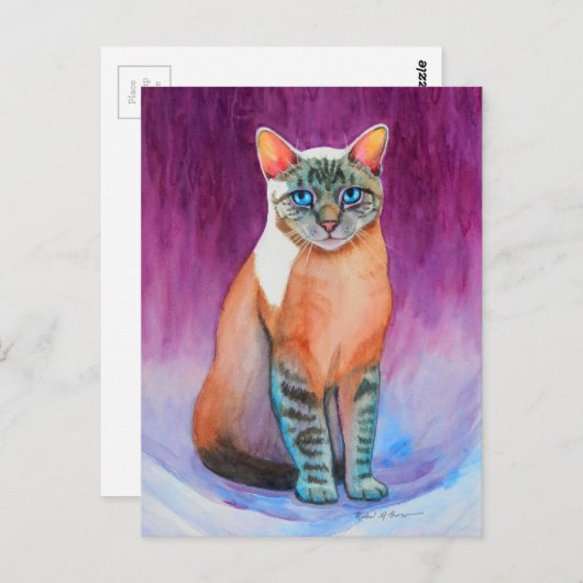 Lynx Point Siamese Cat at at Kitty Angels Postkarte (Vorne/Hinten)