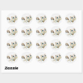 Lynx Point Siamese Cat Character Stickers- 6 Runder Aufkleber (Blatt)