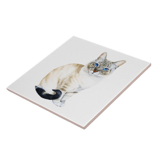 Lynx Point Siamese Cat Fliese (Seite)