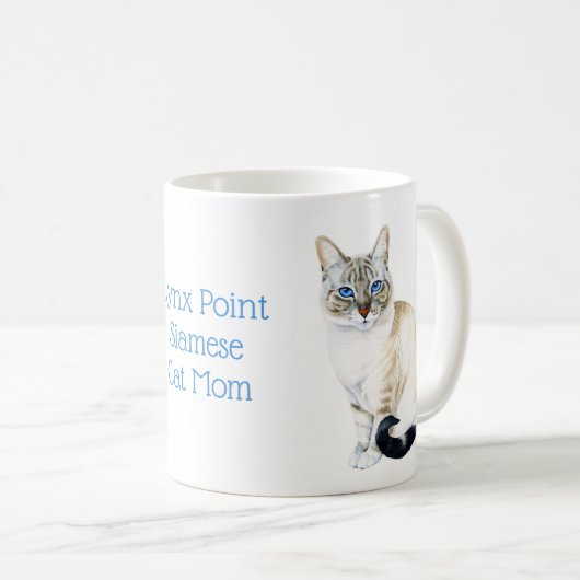 Lynx Point Siamese Cat Parent individuell anpassba Kaffeetasse (VorderseiteRechts)