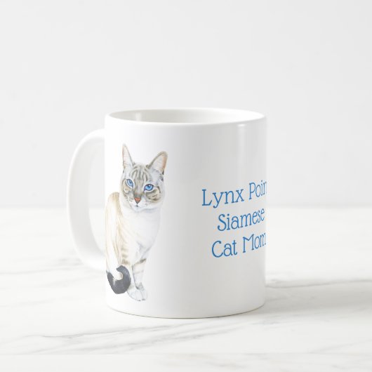 Lynx Point Siamese Cat Parent individuell anpassba Kaffeetasse (Vorderseite Links)