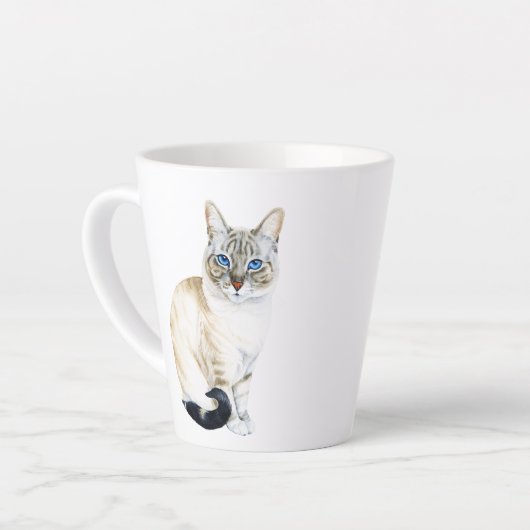 Lynx Point Siamese Cat Parent Personalisiert Milchtasse (Linke Ecke)