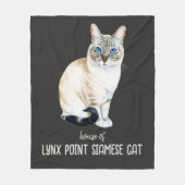 Lynx Point Siamese Cat Personalisiert Fleecedecke (Vorderseite)
