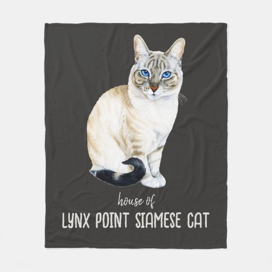 Lynx Point Siamese Cat Personalisiert Fleecedecke (Vorderseite)