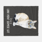 Lynx Point Siamese Cat Personalisiert Fleecedecke (Vorderseite (Horizontal))