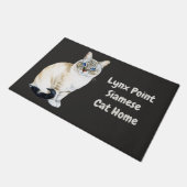 Lynx Point Siamese Cat Personalisiert Fußmatte (Schrägansicht)