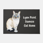 Lynx Point Siamese Cat Personalisiert Fußmatte (Vorderseite)