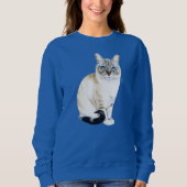 Lynx Point Siamese Cat Personalisiert Sweatshirt (Vorderseite)