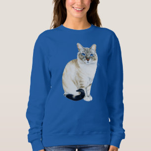 Lynx Point Siamese Cat Personalisiert Sweatshirt