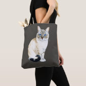 Lynx Point Siamese Cat Personalisiert Tasche (Von Nahem)