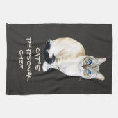 Lynx Point Siamese Cat Persönlicher Koch individue Geschirrtuch (Horizontal)